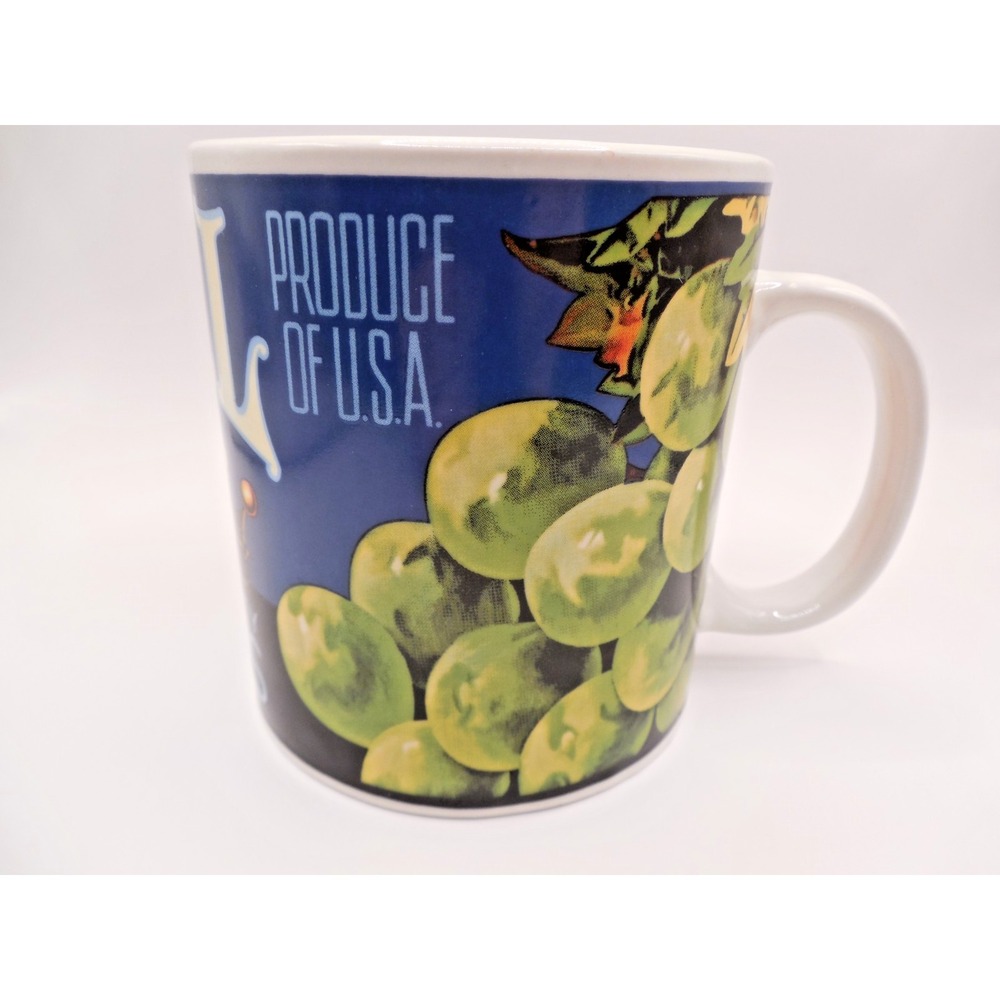 "Earl Brand Grapes" Coffee mug by Kane Home Porcelain & Ceramic 18 oz
